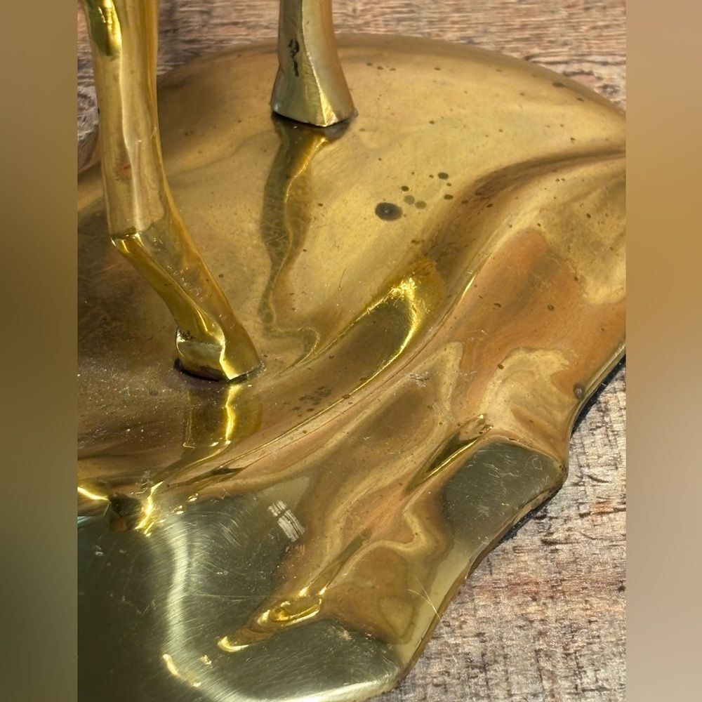 Vintage Large Tall 14.5” Brass Deer Reindeer Votive 8 Candle Holders MCM Holiday - Picture 7 of 13